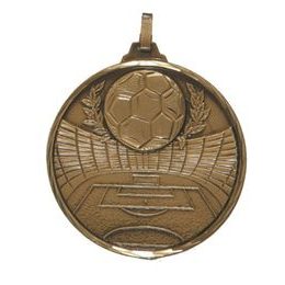 Diamond Edged Football Stadium Bronze Medal