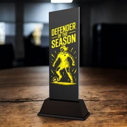 Shadowline Football Female Best Defender Trophy – Stainless Steel Award