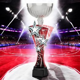 Triple Star Basketball Silver Trophy Cup