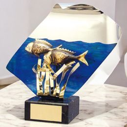 Cartagena Fishing Handmade Metal Trophy