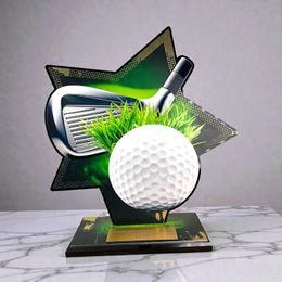 Liano Metal & Acrylic Star Golf Trophy