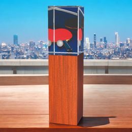 Lumina Table Tennis Wood and Glass Award