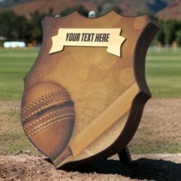 Heraldic Birchwood Cricket Sepia Shield