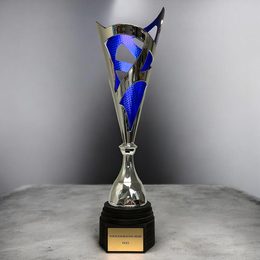 Havana Silver & Blue Blade Trophy