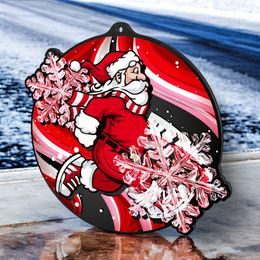 Rincon Colour Running Santa Black Acrylic Medal