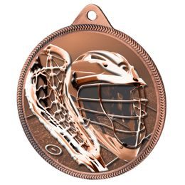 Lacrosse Classic Texture 3D Print Bronze Medal