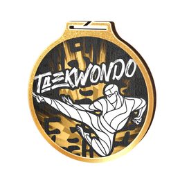 Habitat Classic Taekwondo Gold Eco Friendly Wooden Medal