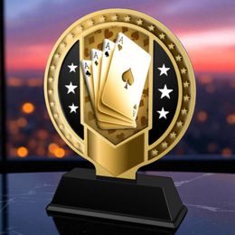 Sentinel Classic Stainless Steel Poker Playing Cards Trophy