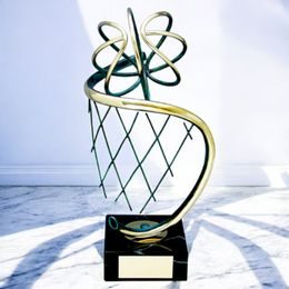 Zaragoza Basketball Net Handmade Metal Trophy