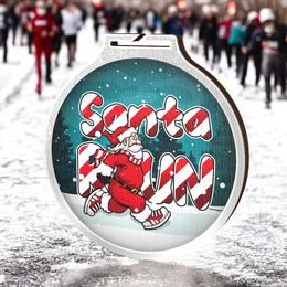 Habitat Santa Run Eco Friendly Wooden Medal