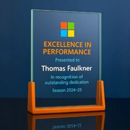 Celestia Full Colour UV Printed Glass Award