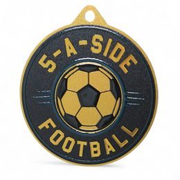 Quantum Football 5-a-Side Stainless Steel Medal