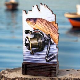 Shard Fishing Eco Friendly Wooden Trophy