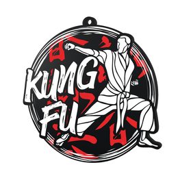 Pro Kung Fu Black Acrylic Medal