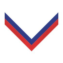 Royal Blue & Red Stripe Clip on Medal Ribbon