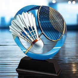 Onyx Stainless Steel Badminton Trophy