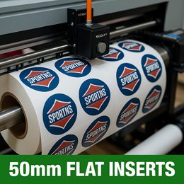 Flat Printed 50mm Logo Insert Centres