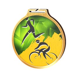 Habitat Duathlon Gold Eco Friendly Wooden Medal