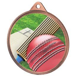 Cricket Colour Texture 3D Print Bronze Medal