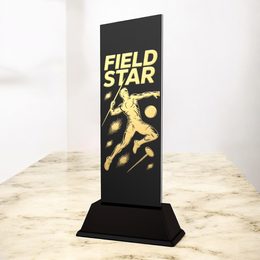 Shadowline Athletics Male Field Star Trophy – Stainless Steel Award