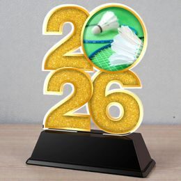 Badminton Year Trophy – Sports Award with Year Selection