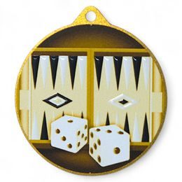 Quantum Backgammon Stainless Steel Medal