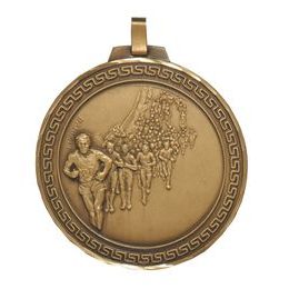 Diamond Edged Marathon Running Large Bronze Medal