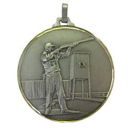 Diamond Edged Clay Pigeon Skeet Shooting Silver Medal