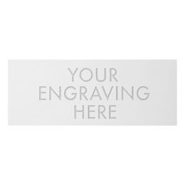 Silver Extra Large Engraved Plate - 100mm x 50mm