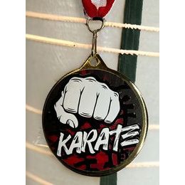 Hercules Texture Print Karate Medal