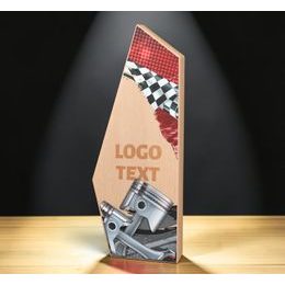 Galena Motorsport Piston Metal & Wood Trophy