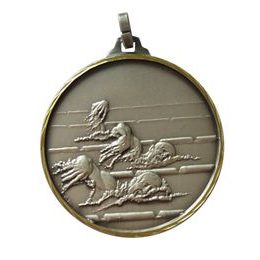Diamond Edged Swimming Male Front Crawl Stroke Silver Medal