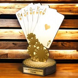 Grove Classic Poker Real Wood Trophy