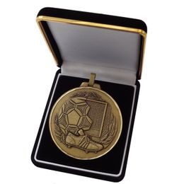 Deluxe Velour Medal Box Black 60mm