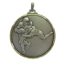 Diamond Edged American Football Silver Medal