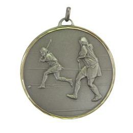 Embossed Economy Female Hockey Silver Medal