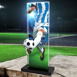 Apla Blue and White Football Kit Trophy