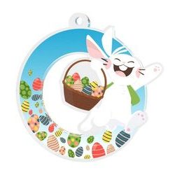 Easter Bunny Egg Basket Medal