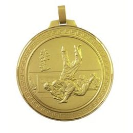 Diamond Edged Judo Sensei Large Aztec Gold Medal