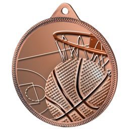 Basketball Classic Texture 3D Print Bronze Medal