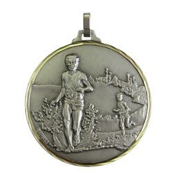 Diamond Edged Cross Country Running Silver Medal
