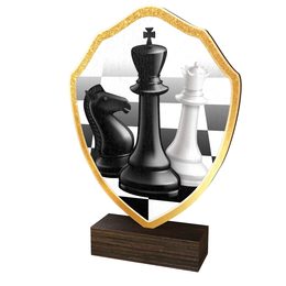 Arden Chess Real Wood Shield Trophy