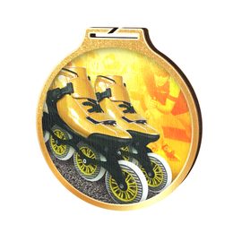 Habitat Inline Skating Gold Eco Friendly Wooden Medal