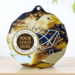 Dodeca Ice Hockey Goalkeeper Stainless Steel Logo Insert Medal