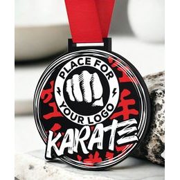 Giant Karate Black Acrylic Logo Medal