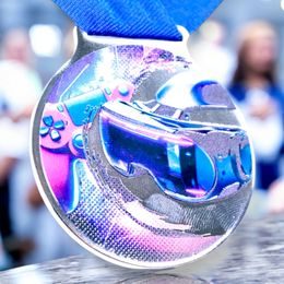 Vulcan eSports Silver Texture Print Medal
