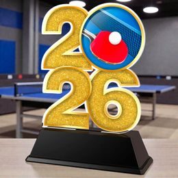 Table Tennis Year Trophy – Sports Award with Year Selection