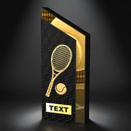 Spire Edge Metal & Wood Tennis Trophy