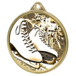 Ice Skating Boots White Classic Texture 3D Print Gold Medal