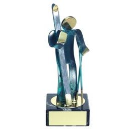 Toledo Skiing Handmade Metal Trophy